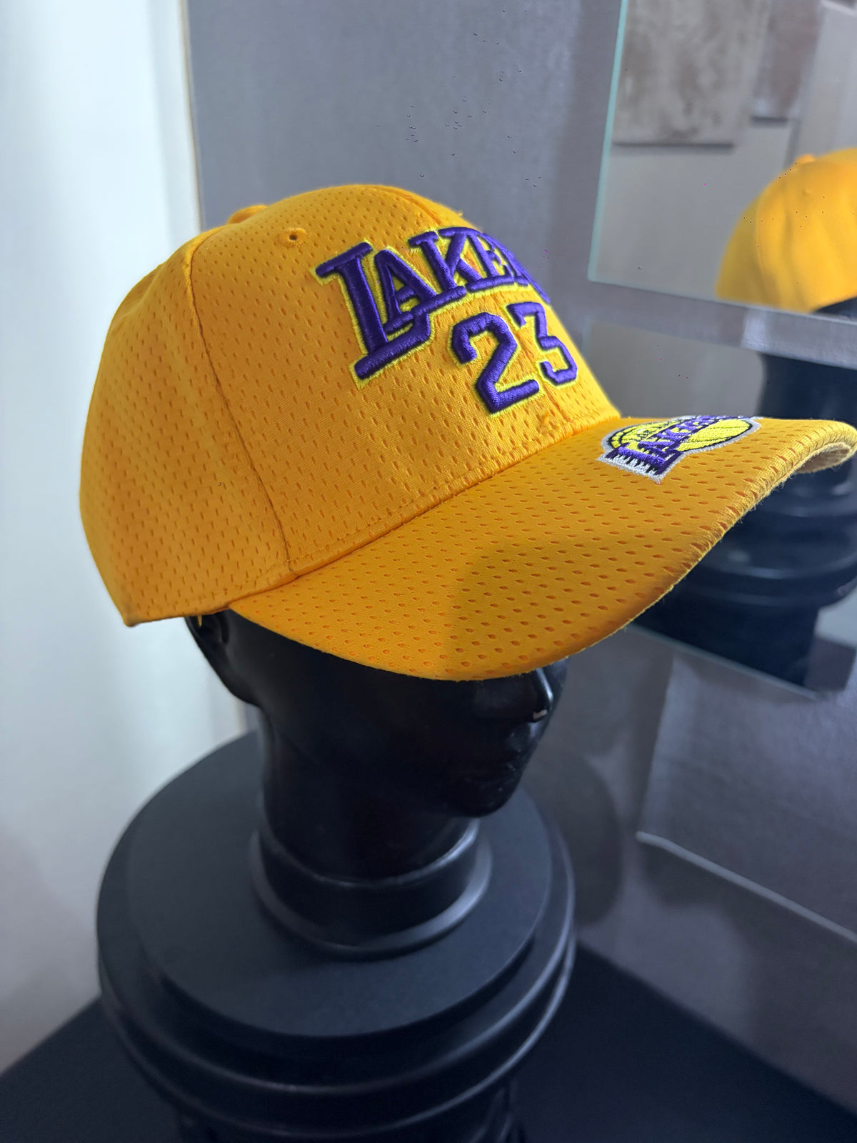 Lakers 23 Yellow Netted Snap Back