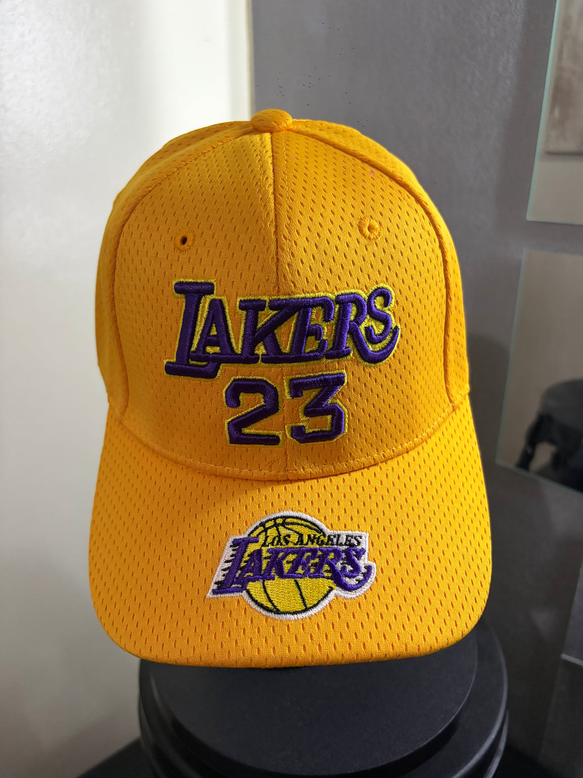 Lakers 23 Yellow Netted Snap Back