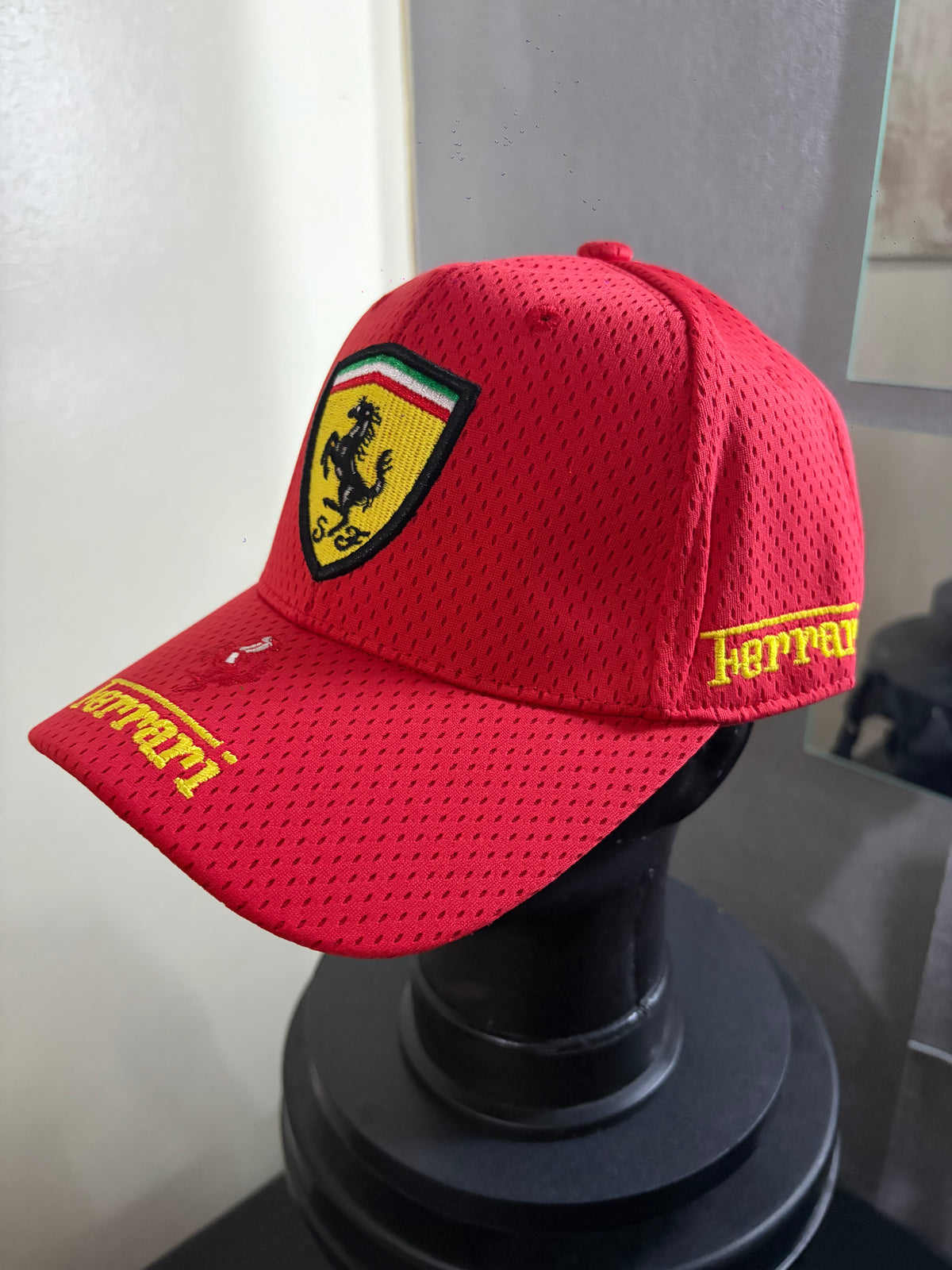 Ferrari Red Netted Snap Back