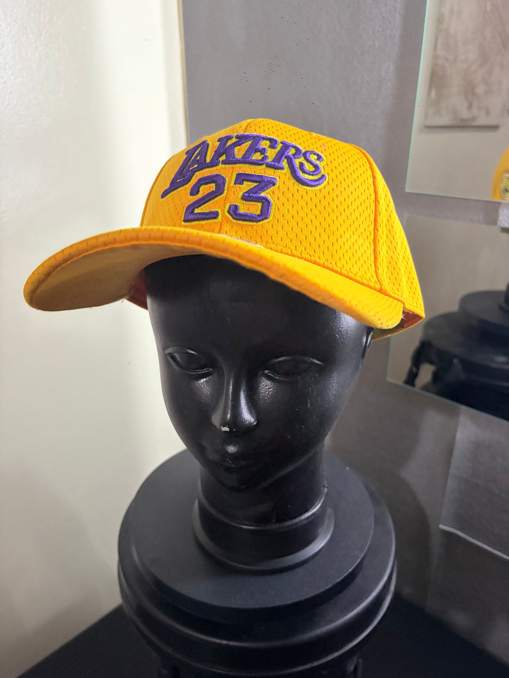 Lakers 23 Yellow Netted Snap Back