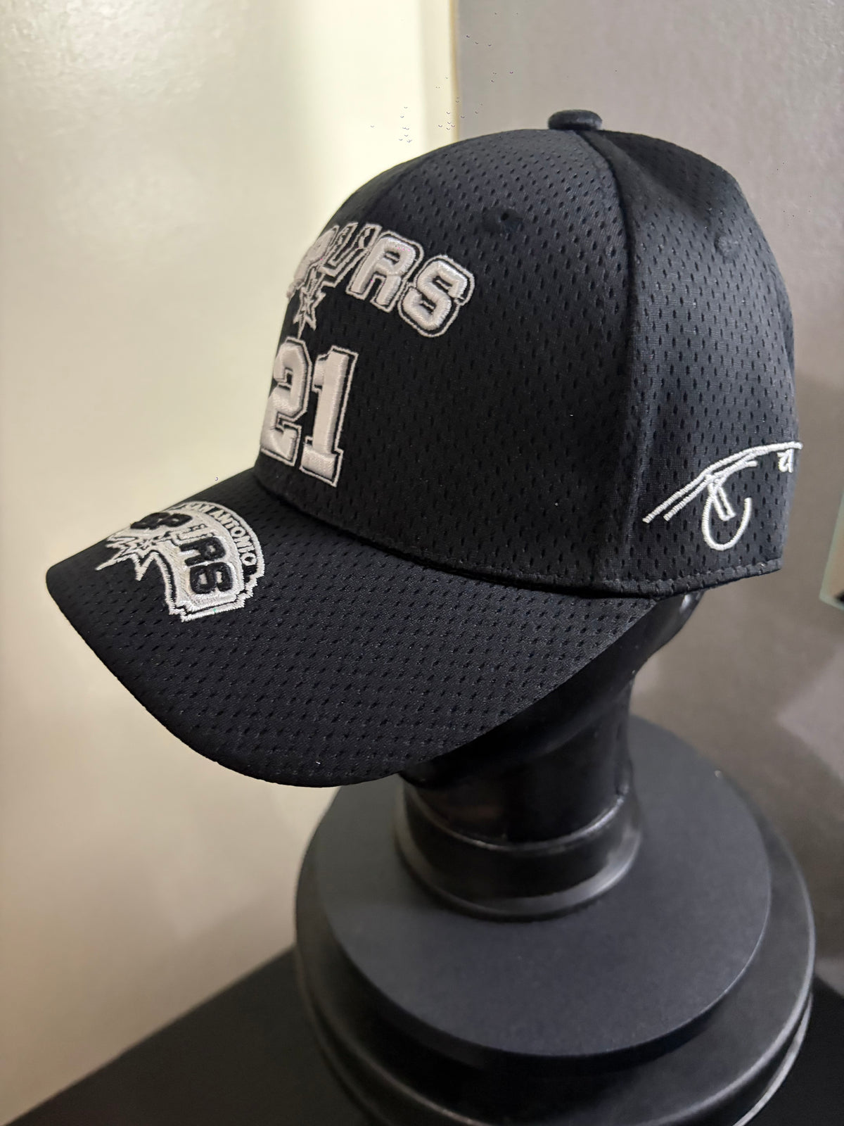 21 Spurs Black Netted Snap Back