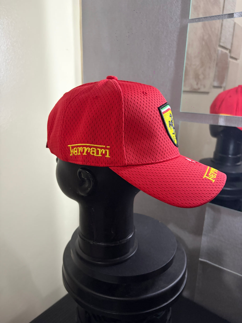 Ferrari Red Netted Snap Back