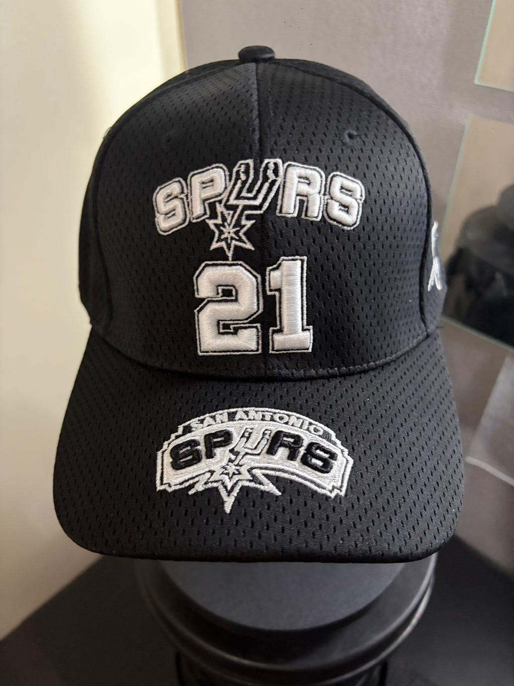 21 Spurs Black Netted Snap Back