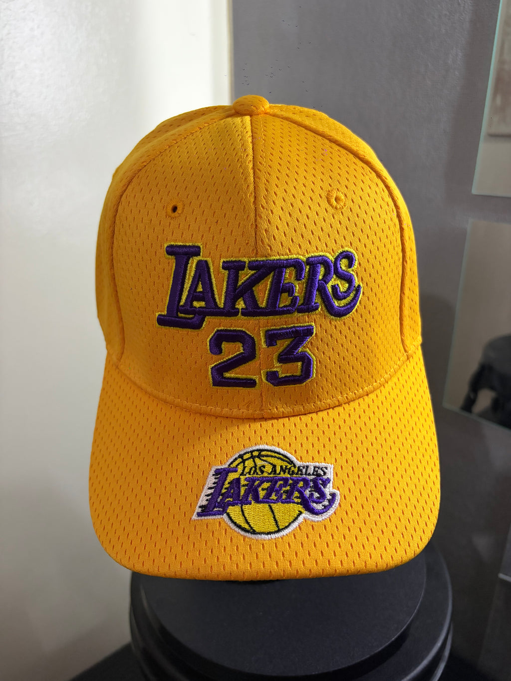 Lakers 23 Yellow Netted Snap Back