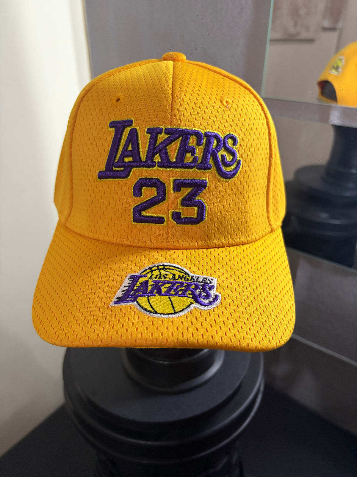 Lakers 23 Yellow Netted Snap Back
