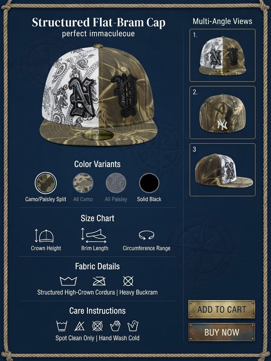 NY Camo Paisley Close Cap