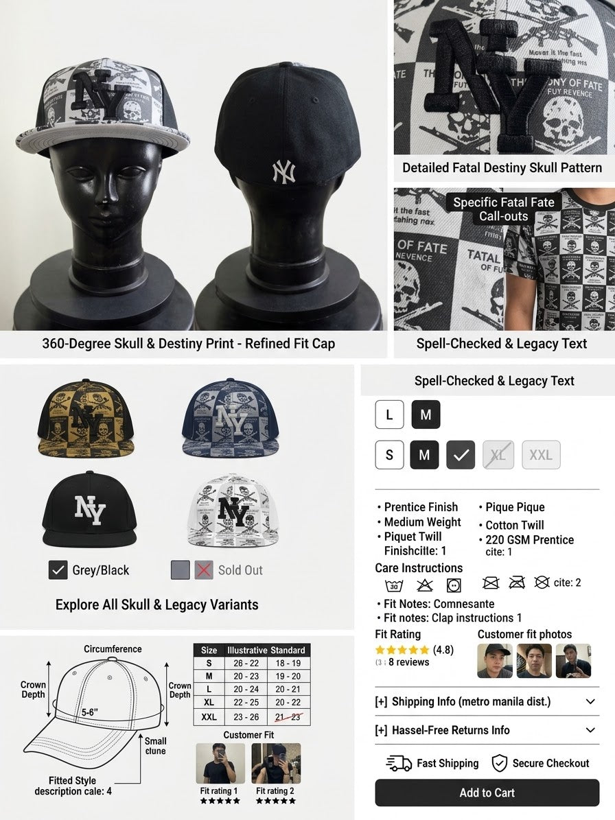 NY Skull Close Cap