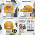 Lakers 23 Yellow Netted Snap Back